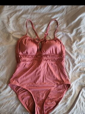 Kona Sol Mauve Rose Pink One-Piece Swimsuit Size Xl Brand New Never Worn!